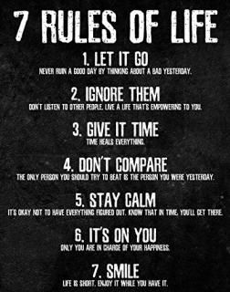 7 Rules of Life ١ݥ - ץߥ५ѻ˰ -  11 x 14 - ۡ४ե˺Ŭʥץ