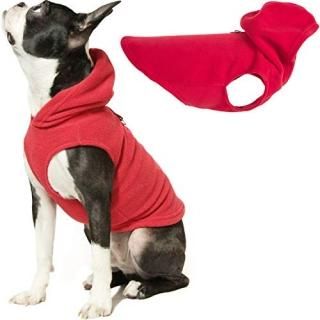 Gooby 72105-RED-M Fleece Vest Hoodie Red Medium