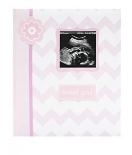 Lil' Peach Chevron Baby Memory Book Pink by Unknown