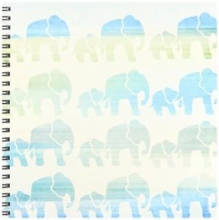 3dRose db_152076_1 Aqua Mom and Baby Elephants ˥ޥ޲Ģ 8x8