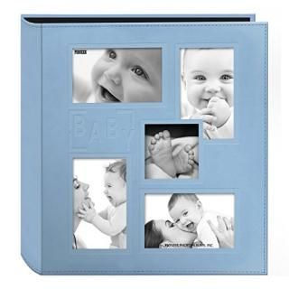 Pioneer Collage Frame Embossed Baby Sewn Leatherette Cover Photo Album 4x6 240 P