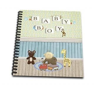 3dRose db_192614_1 Baby Boy in Room with Toys Beaded Baby Boy Words on Wall-Draw