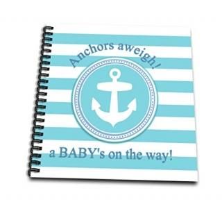 3dRose db_179692_1 Anchors Aweigh a Baby's on The Way for Blue Nautical Boy ٥ӡ
