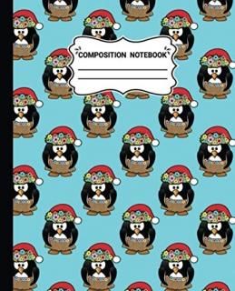 Composition Notebook Cute Awesome Penguin Pattern Composition Notebook First Day