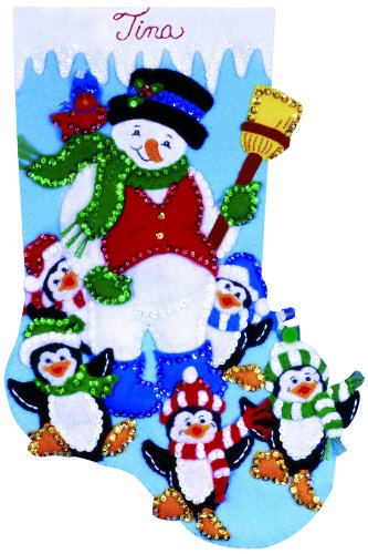 Christmas Treasures Stocking Counted Cross Stitch Kit 17 Long 14 Count