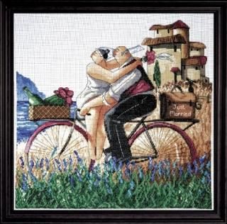 Just Married Counted Cross Stitch Kit-14X14 14 Count 