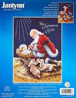 Kneeling Santa Counted Cross Stitch Kit-11X14-1/2 14 Count 