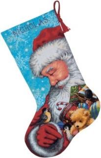 Santa And Toys Stocking Needlepoint Kit-16 Long Stitched In Floss 