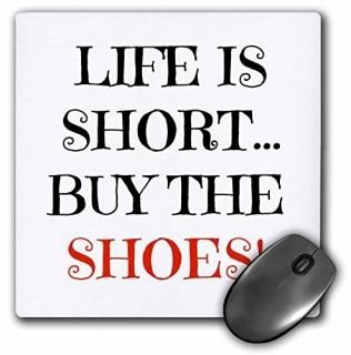 3drose Life Is Short Buy the Shoes Red and Black Letters onۥ磻طʥޥѥåMP 192411