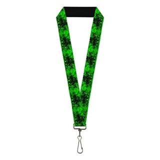 Tropical Green Palm Tree Scene Lanyard