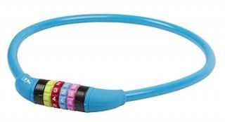 M-Wave DS12.65 Silicone 2 feet by 12 mm Combo Bike Lock Blue