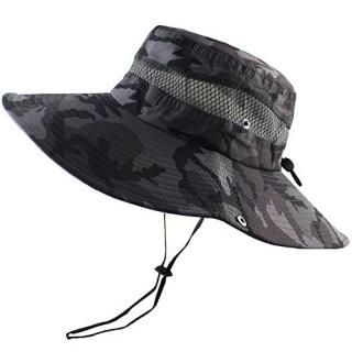 Black Camo - CAMOLAND Breathable Wide Brim Boonie Hat Outdoor UPF 50+ Sun Protec