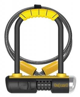 Onguard Bulldog Mini Combo Lock w/ 4' X10mm Cable - yellow one size by OnGuard