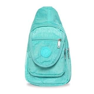 NuPouch Malibu Washed Nylon Day Pack Crossbody Bag Travel Pack Mint