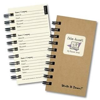 Email & Websites An Online Journal - MINI Kraft Hard Cover by Write it Down Seri