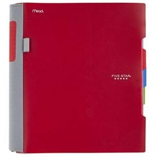 Red - Five Star Advance Spiral Notebook 3 Subject College Ruled Red 73134