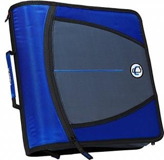 Case-it Large Capacity 3-Inch Zipper Binder Blue D-146-BLU by Case-It 