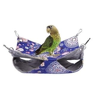 Bird Double Hammock Warm Nest Bed for Parrot Budgie Parakeet Cockatiel Conure Lo