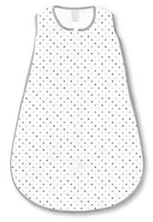 SwaddleDesigns Cotton Sleeping Sack Sterling Tiny Triangle Shimmer Small 0-6 Mon