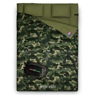 Backpacking Sleeping Bag Camping Gear - Double Sleeping Bag for Adults/Teens w/ 