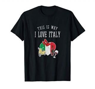 This Is Why I Love Italy Flag Shoes Wine Lover Bike Italian T-Shirt