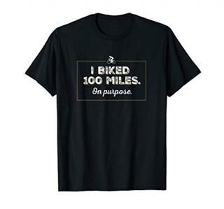 Funny I biked 100 miles on purpose cycling tshirt