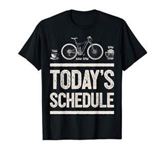 Today's Schedule Mountain Biking Cycling Vintage Gifts Men T-Shirt