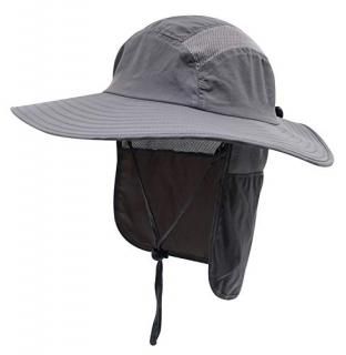 Home Prefer Adult UPF 50+ Sun Protection Cap Wide Brim Fishing Hat with Neck Fla
