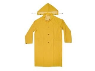 CLC Custom Leathercraft Rain Wear R105L .35 MM PVC Trench Coat Large Yellow