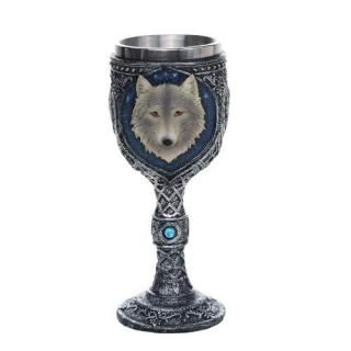 Lone Wolf Celtic Magic 7oz Wine Chalice Goblet by Pacific Giftware