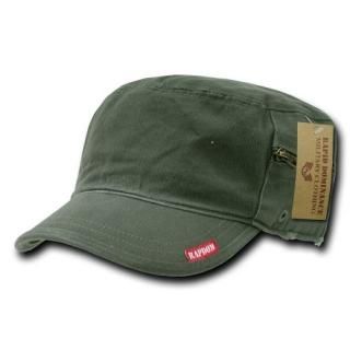 Rapid Dominance R05-OLV Adjustable Patrol Caps With Zipper&#44; Olive