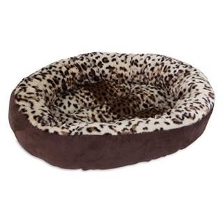 PetMate Aspen Round Pet Bed with Eliptical Bolster Snuggly Fleece Washable 18