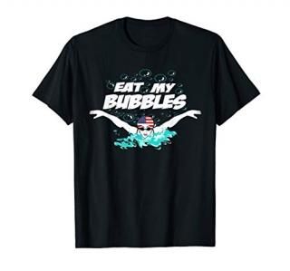 Swim Swimmer Funny Swimming Eat My Bubbles Goggles Cap Shirt T-Shirt