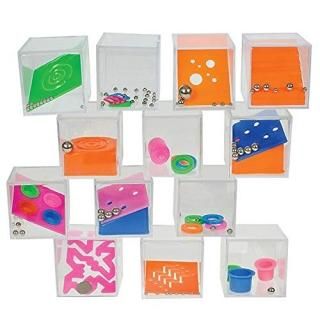 Gamie Brain Teaser Puzzles for Kids Pack of 12 Mini 1.5 Inch Maze Puzzle Cubes i