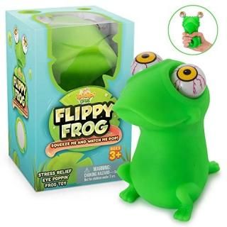 Squishy Eye Popping Flippy Frog - Large Squeeze - Stress Relief Toy - Latex Free