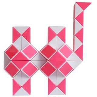 Mipartebo Magic Snake Ruler Cube Puzzles 72 Wedges Brain Teaser Twist Toys White