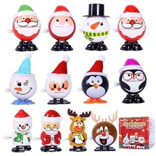 Max Fun 12pcs Christmas Stocking Stuffers Wind Up Toys Assortment for Christmas 