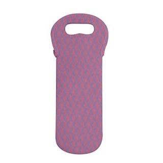 Ambesonne Abstract Wine Bottle Carrier Geometric Groovy Fractal Shapes on Diagon