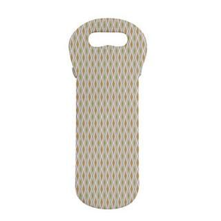 Ambesonne Abstract Wine Bottle Carrier Diagonal Rhombus Shapes Pattern Zigzag Mi