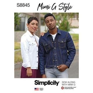 Simplicity US8845A Pattern S8845 Mimi G Jean Jacket A XS-S-M-L-XL