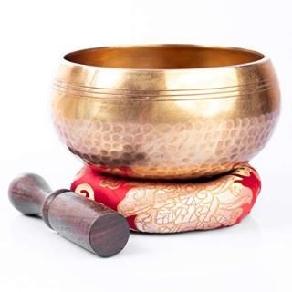 Tibetan Singing Bowl Set - Easy To Play Original Handcrafted Meditation Sound Ch