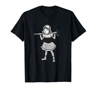 Hammer Girl Punk Goth Horror Fan T-Shirt