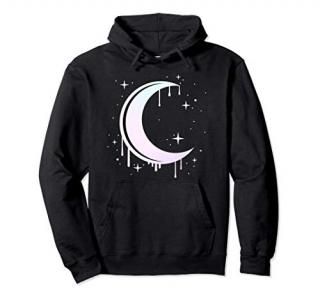 Pastel Moon Kawaii Pastel Goth Pullover Hoodie