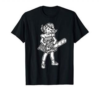 Chainsaw Girl Goth Punk Emo Cute Evil Horror Fan T-Shirt
