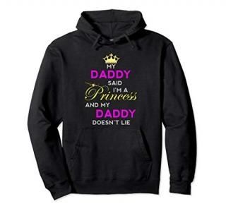 Daughter Birthday Gift From Dad Princess Girls B-Day Present Pullover Hoodie