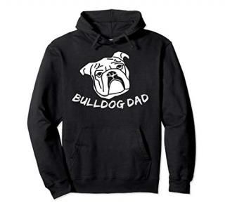 English British Bulldog Dad gift dog walking pet present Pullover Hoodie