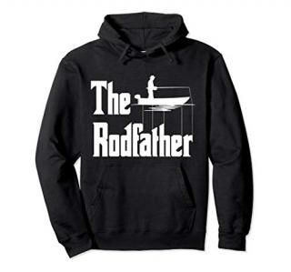 The Rodfather. Funny Fishing Hoodie for Fisherman