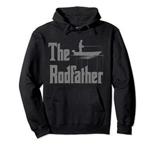 The Rodfather. Funny Fishing Hoodie for Fisherman
