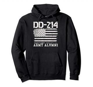 DD214 Army Alumni - Distressed Vintage HOODIE Pullover Hoodie