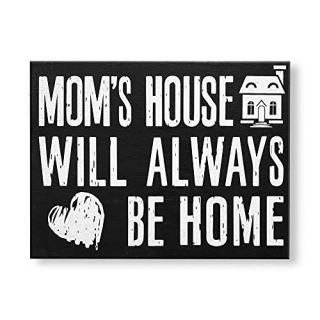 JennyGems - Mom's House Will Always Be Home - Wooden Mom Quote Saying Box Sign -